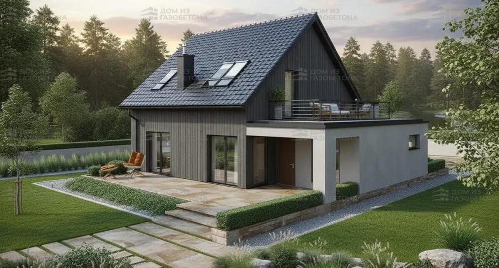 Проект Двухэтажный дом 13 на 11, 135 м2