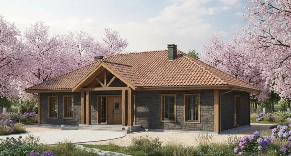 Проект Одноэтажный дом 18 на 15, 160 м2