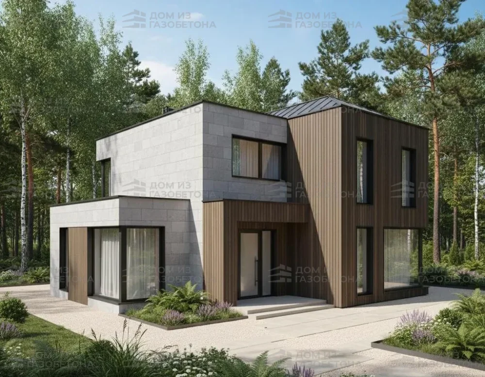 Проект Двухэтажный дом 9 на 7, 88 м2