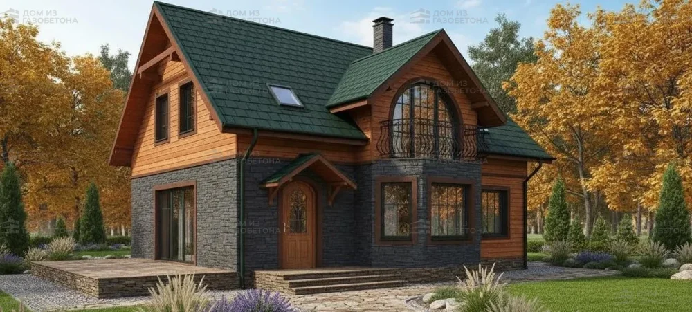 Проект Двухэтажный дом 11 на 12, 179 м2