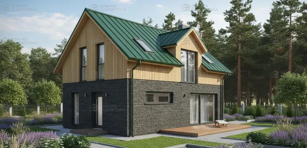 Проект Двухэтажный дом 10 на 12, 114 м2