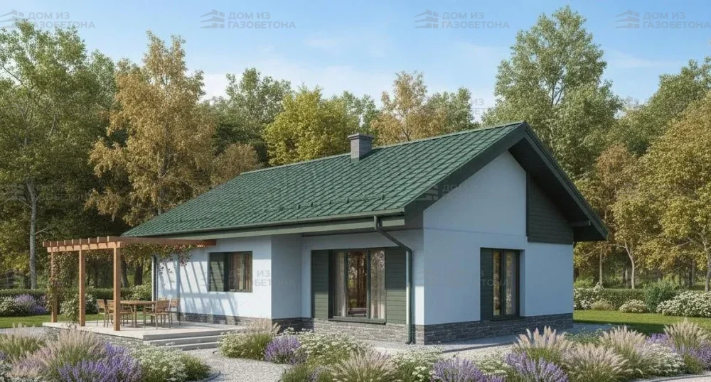 Проект Одноэтажный дом 13 на 13, 95 м2