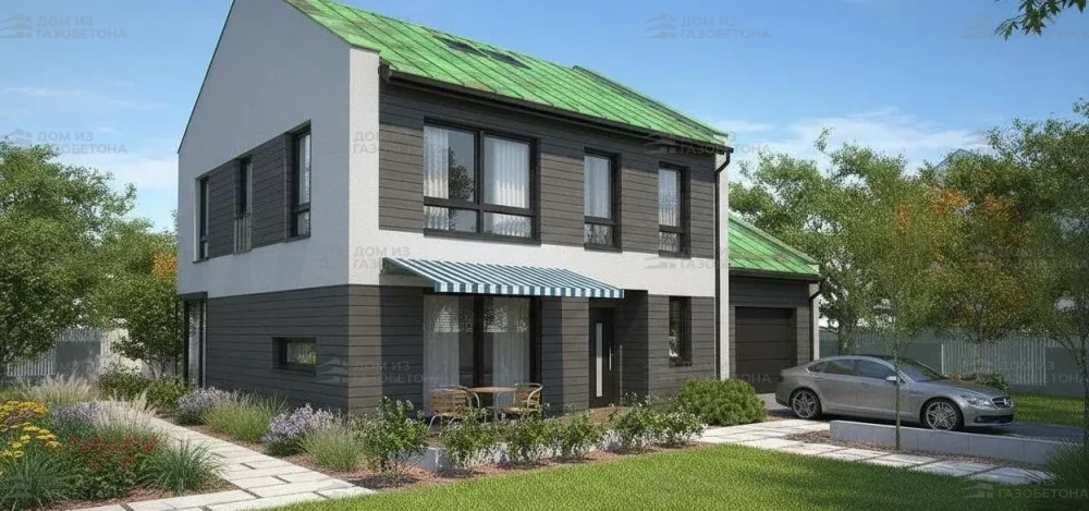 Проект Двухэтажный дом 13 на 12, 174 м2