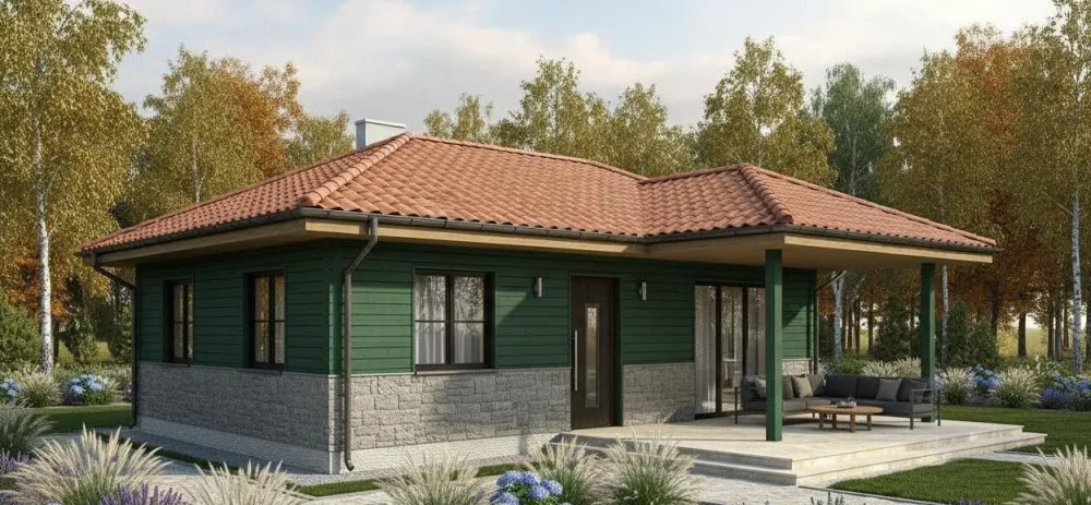 Проект Одноэтажный дом 15 на 17, 148 м2