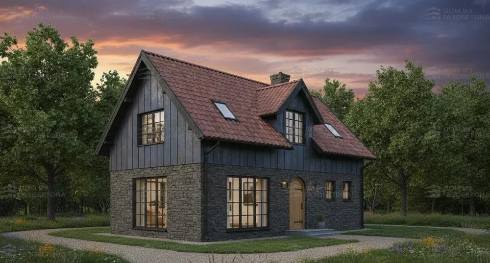 Проект Двухэтажный дом 16 на 12, 122 м2