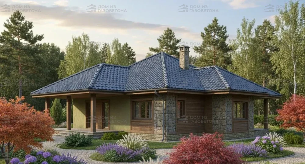 Проект Одноэтажный дом 15 на 16, 140 м2