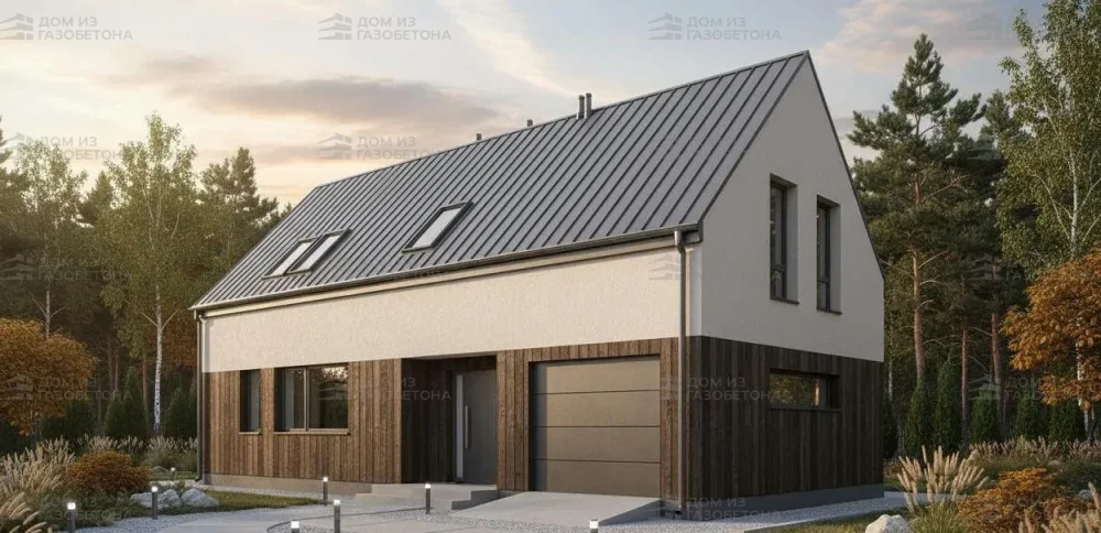 Проект Двухэтажный дом 14 на 7, 121 м2