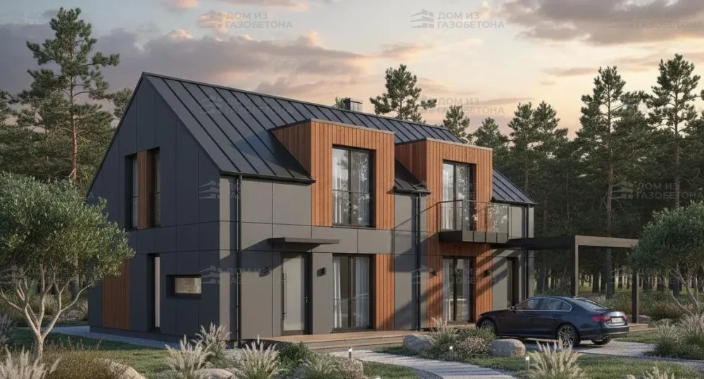 Проект Двухэтажный дом 15 на 11, 190 м2