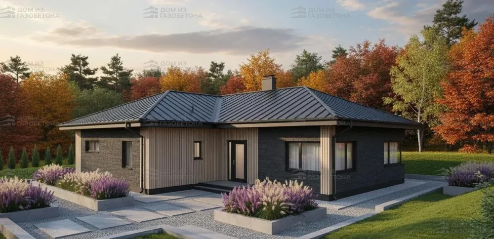 Проект Одноэтажный дом 16 на 16, 164 м2