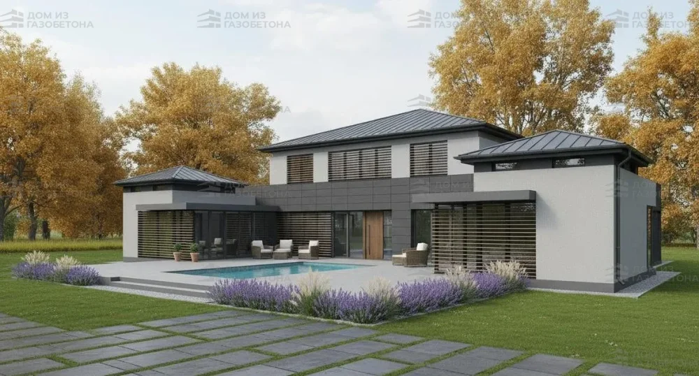 Проект Двухэтажный дом 26 на 23, 438 м2